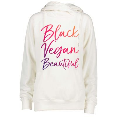 Cute Vegan Quote Funny Vegetarian Gift Black Vegan Beautiful Gift Womens Funnel Neck Pullover Hood