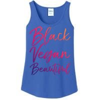 Cute Vegan Quote Funny Vegetarian Gift Black Vegan Beautiful Gift Ladies Essential Tank