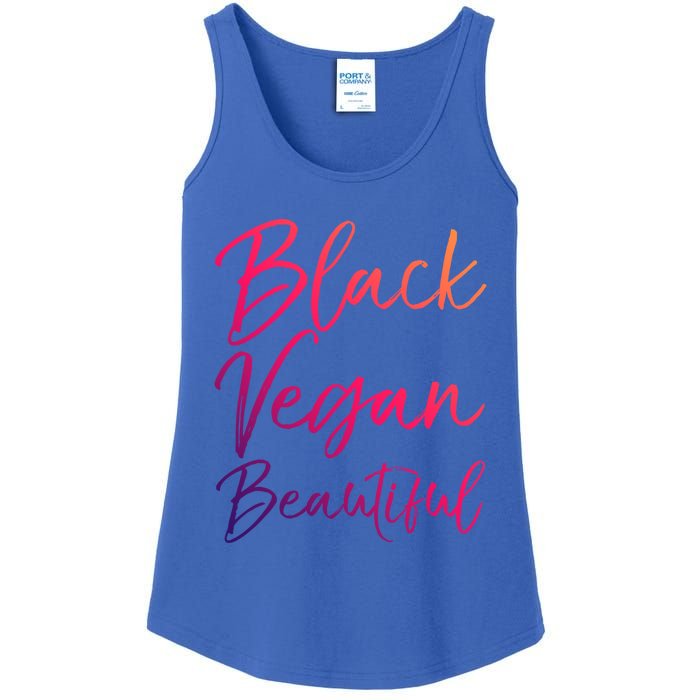 Cute Vegan Quote Funny Vegetarian Gift Black Vegan Beautiful Gift Ladies Essential Tank