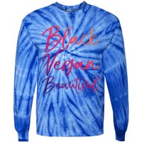 Cute Vegan Quote Funny Vegetarian Gift Black Vegan Beautiful Gift Tie-Dye Long Sleeve Shirt