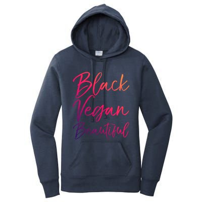 Cute Vegan Quote Funny Vegetarian Gift Black Vegan Beautiful Gift Women's Pullover Hoodie