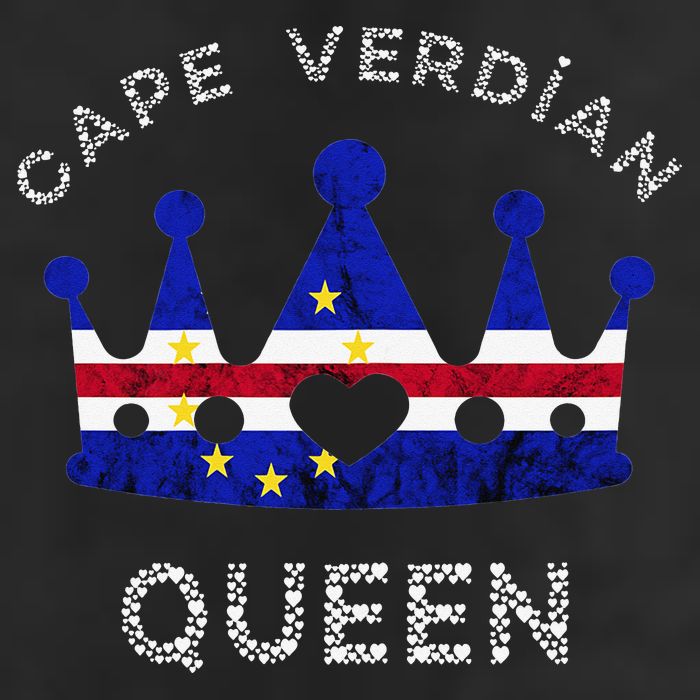 Cape Verde Queen Cape Verdean Pride Cape Verdean Crown 7 Panel Mesh Trucker Snapback Hat