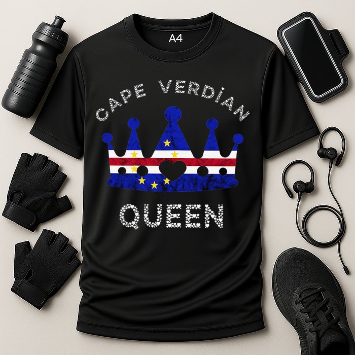 Cape Verde Queen Cape Verdean Pride Cape Verdean Crown Cooling Performance Crew T-Shirt