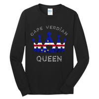 Cape Verde Queen Cape Verdean Pride Cape Verdean Crown Tall Long Sleeve T-Shirt