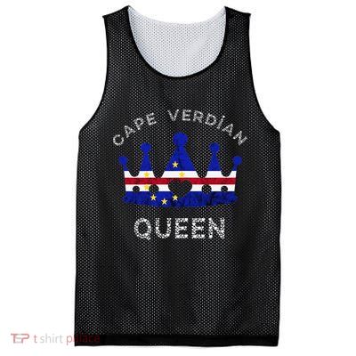 Cape Verde Queen Cape Verdean Pride Cape Verdean Crown Mesh Reversible Basketball Jersey Tank