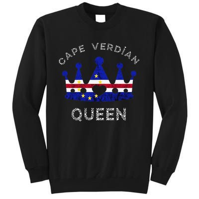 Cape Verde Queen Cape Verdean Pride Cape Verdean Crown Tall Sweatshirt