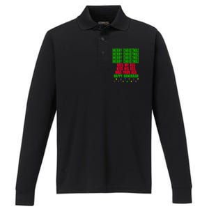 Christmas Vacation Quote Merry Christmas Essential Performance Long Sleeve Polo