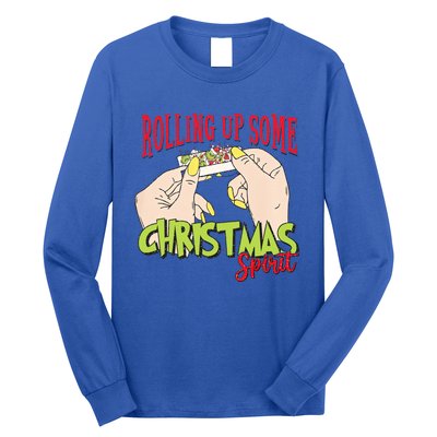 Christmas Vibes Rolling Up Some Christmas Spirit Gift Long Sleeve Shirt