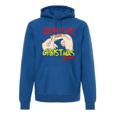 Christmas Vibes Rolling Up Some Christmas Spirit Gift Premium Hoodie