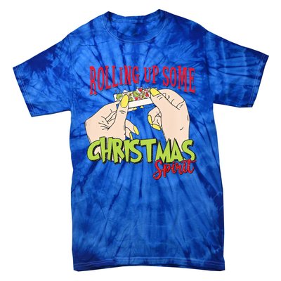 Christmas Vibes Rolling Up Some Christmas Spirit Gift Tie-Dye T-Shirt