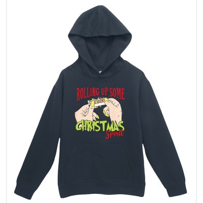 Christmas Vibes Rolling Up Some Christmas Spirit Gift Urban Pullover Hoodie