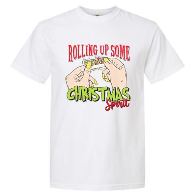 Christmas Vibes Rolling Up Some Christmas Spirit Gift Garment-Dyed Heavyweight T-Shirt