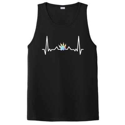 Cute Veterinarian Rainbow Paw Heartbeat Vet Tech Cool Gift PosiCharge Competitor Tank