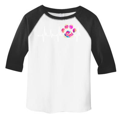 Cute Veterinarian Rainbow Paw Print Heartbeat Vet Tech Cute Gift Toddler Fine Jersey T-Shirt