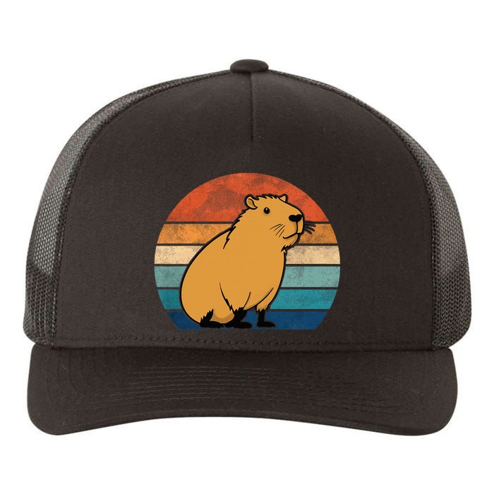 Capybara Vintage Rodent Funny Capybara Yupoong Adult 5-Panel Trucker Hat