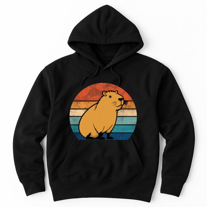 Capybara Vintage Rodent Funny Capybara Hoodie