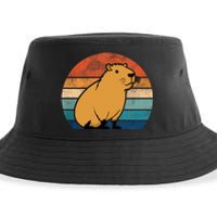 Capybara Vintage Rodent Funny Capybara Sustainable Bucket Hat