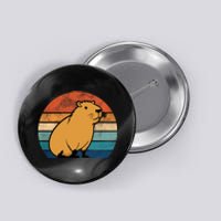 Capybara Vintage Rodent Funny Capybara Button