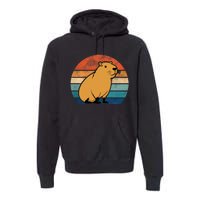 Capybara Vintage Rodent Funny Capybara Premium Hoodie