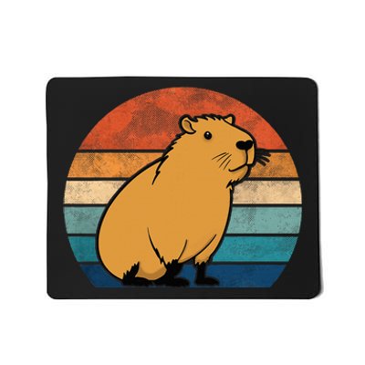 Capybara Vintage Rodent Funny Capybara Mousepad