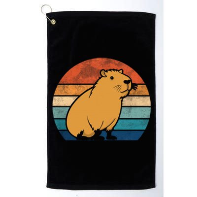 Capybara Vintage Rodent Funny Capybara Platinum Collection Golf Towel