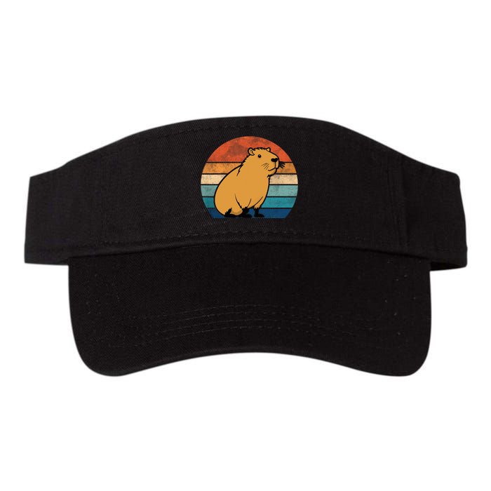 Capybara Vintage Rodent Funny Capybara Valucap Bio-Washed Visor