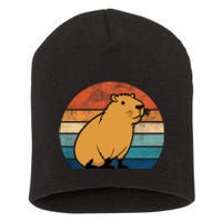 Capybara Vintage Rodent Funny Capybara Short Acrylic Beanie