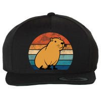 Capybara Vintage Rodent Funny Capybara Wool Snapback Cap