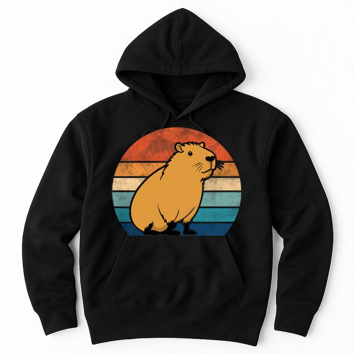 Capybara Vintage Rodent Funny Capybara Hoodie