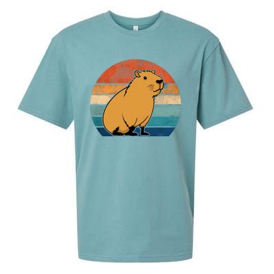 Capybara Vintage Rodent Funny Capybara Sueded Cloud Jersey T-Shirt