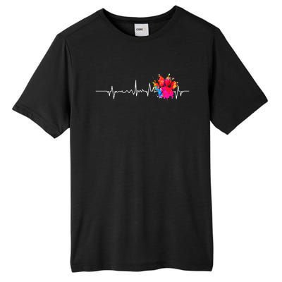 Cute Veterinarian Rainbow Paw Print Heartbeat Vet Tech Meaningful Gift Tall Fusion ChromaSoft Performance T-Shirt