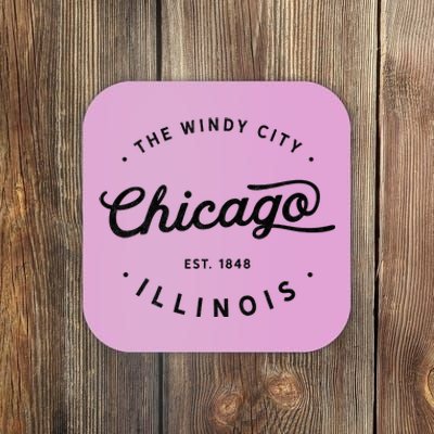 Classic Vintage Retro Chicago Illinois Windy City Usa Gift Coaster