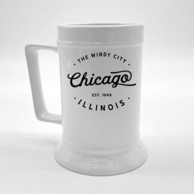 Classic Vintage Retro Chicago Illinois Windy City Usa Gift Beer Stein