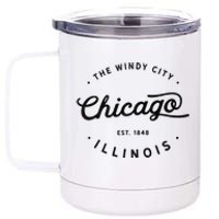 Classic Vintage Retro Chicago Illinois Windy City Usa Gift 12 oz Stainless Steel Tumbler Cup