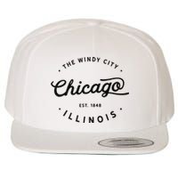 Classic Vintage Retro Chicago Illinois Windy City Usa Gift Wool Snapback Cap