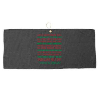 Christmas Vacation Rant Unisex Crewneck Gift Large Microfiber Waffle Golf Towel