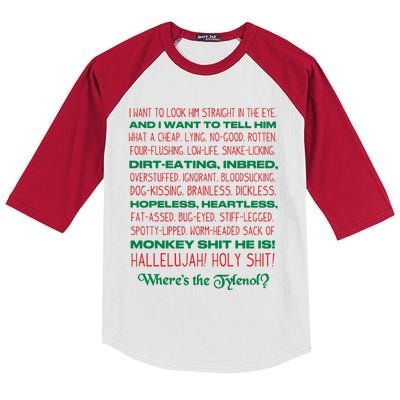 Christmas Vacation Rant Unisex Crewneck Gift Kids Colorblock Raglan Jersey