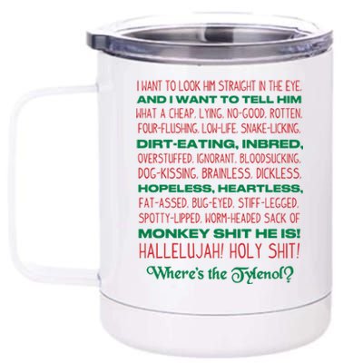 Christmas Vacation Rant Unisex Crewneck Gift 12 oz Stainless Steel Tumbler Cup