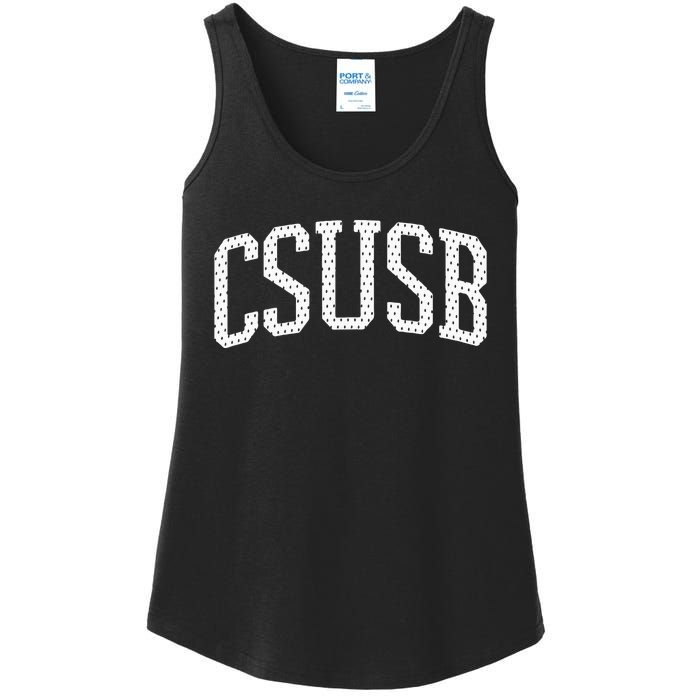 CSUSB Vintage Retro College Athletic Sports Ladies Essential Tank