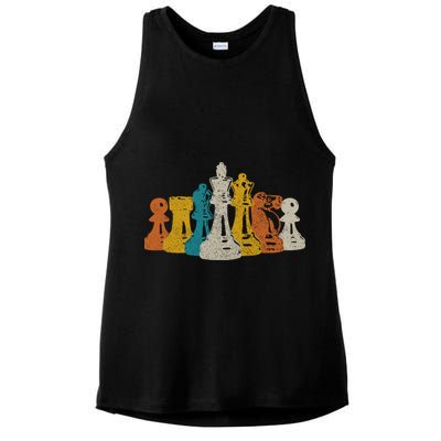 Chess Vintage Retro Chess Player Ladies PosiCharge Tri-Blend Wicking Tank