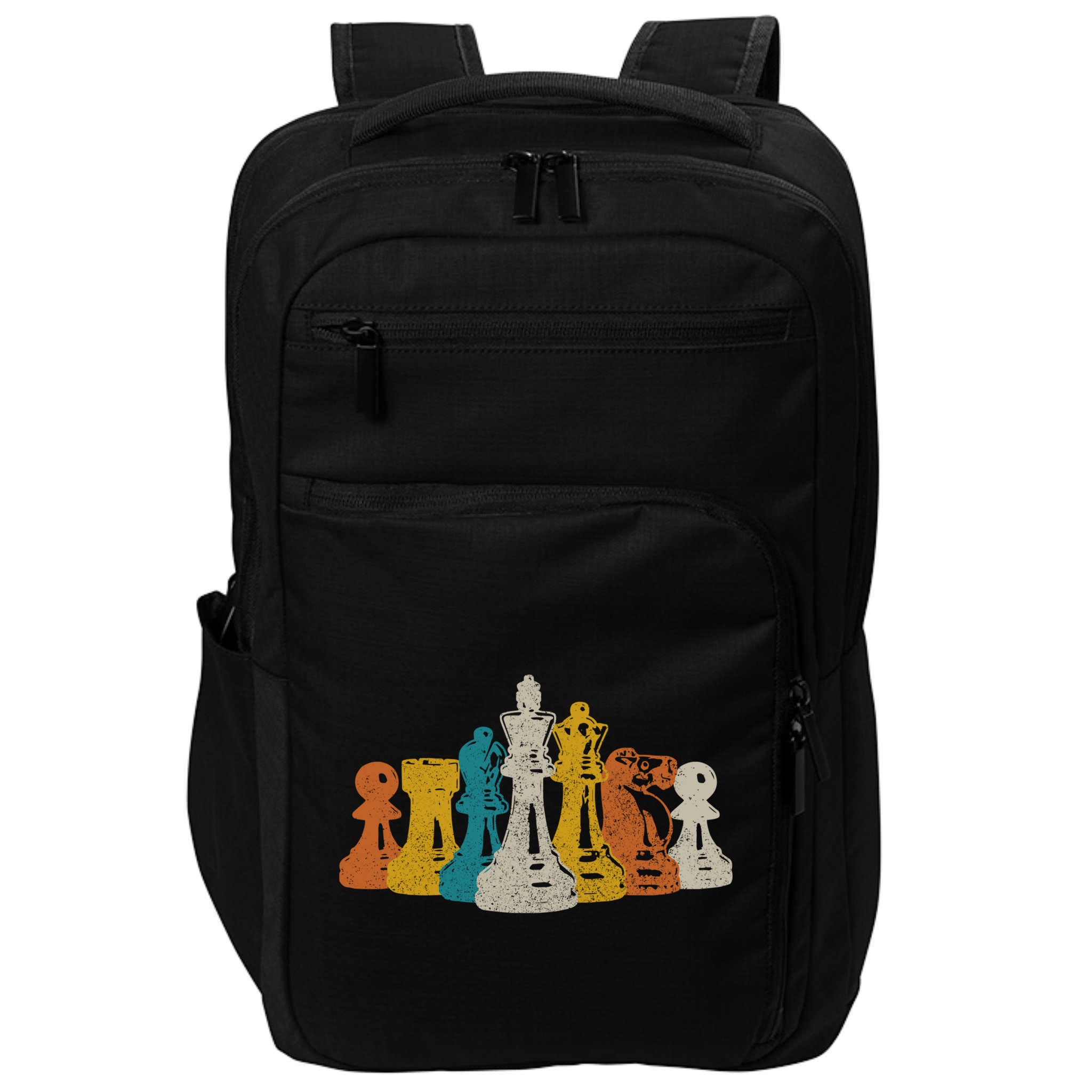 Chess Vintage Retro Chess Player Impact Tech Backpack