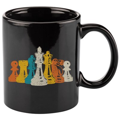 Chess Vintage Retro Chess Player 11oz C Handle Ceramic Mug