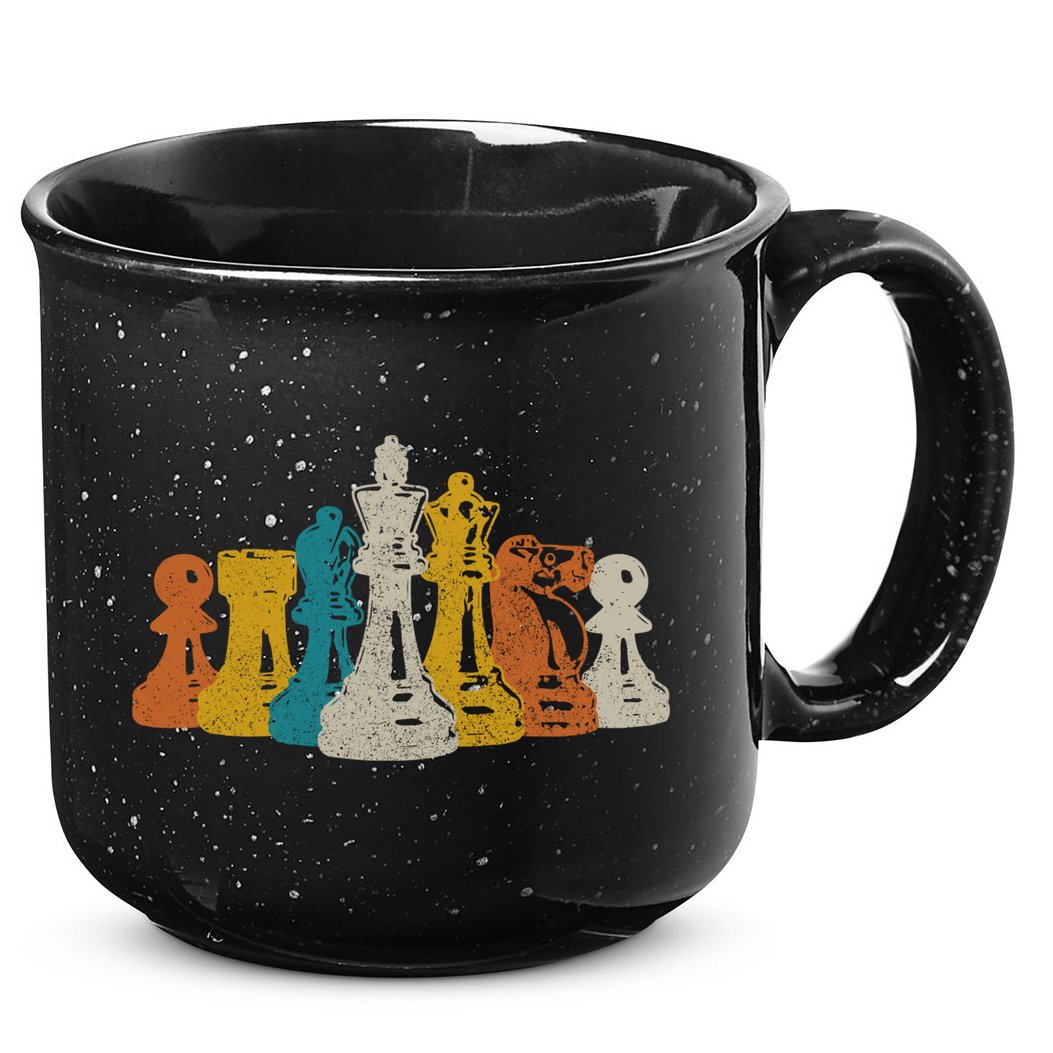 Chess Vintage Retro Chess Player 15oz Campfire Ceramic Mug