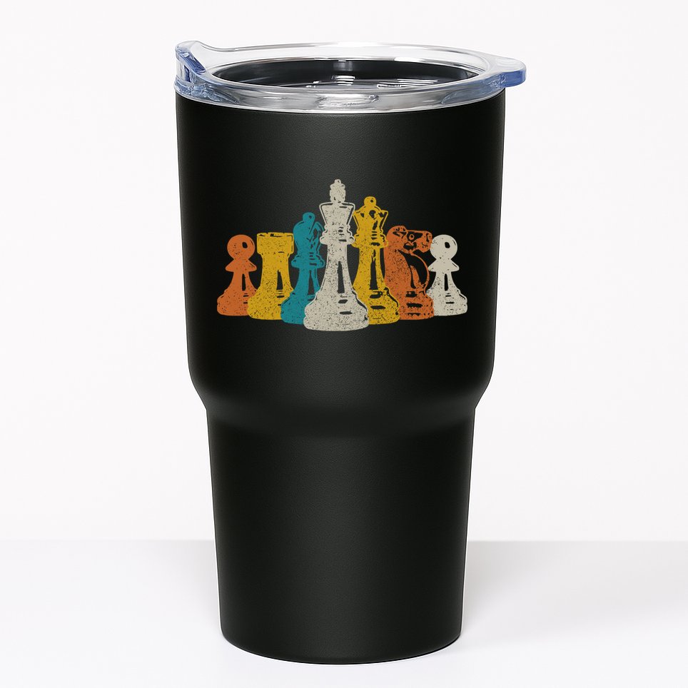 Chess Vintage Retro Chess Player Tumbler