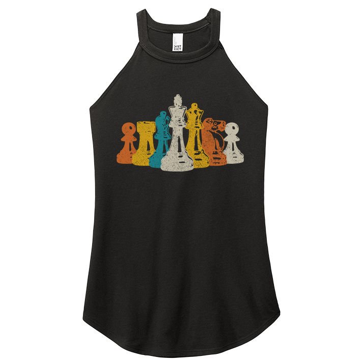 Chess Vintage Retro Chess Player Women's Perfect Tri Rocker Tank