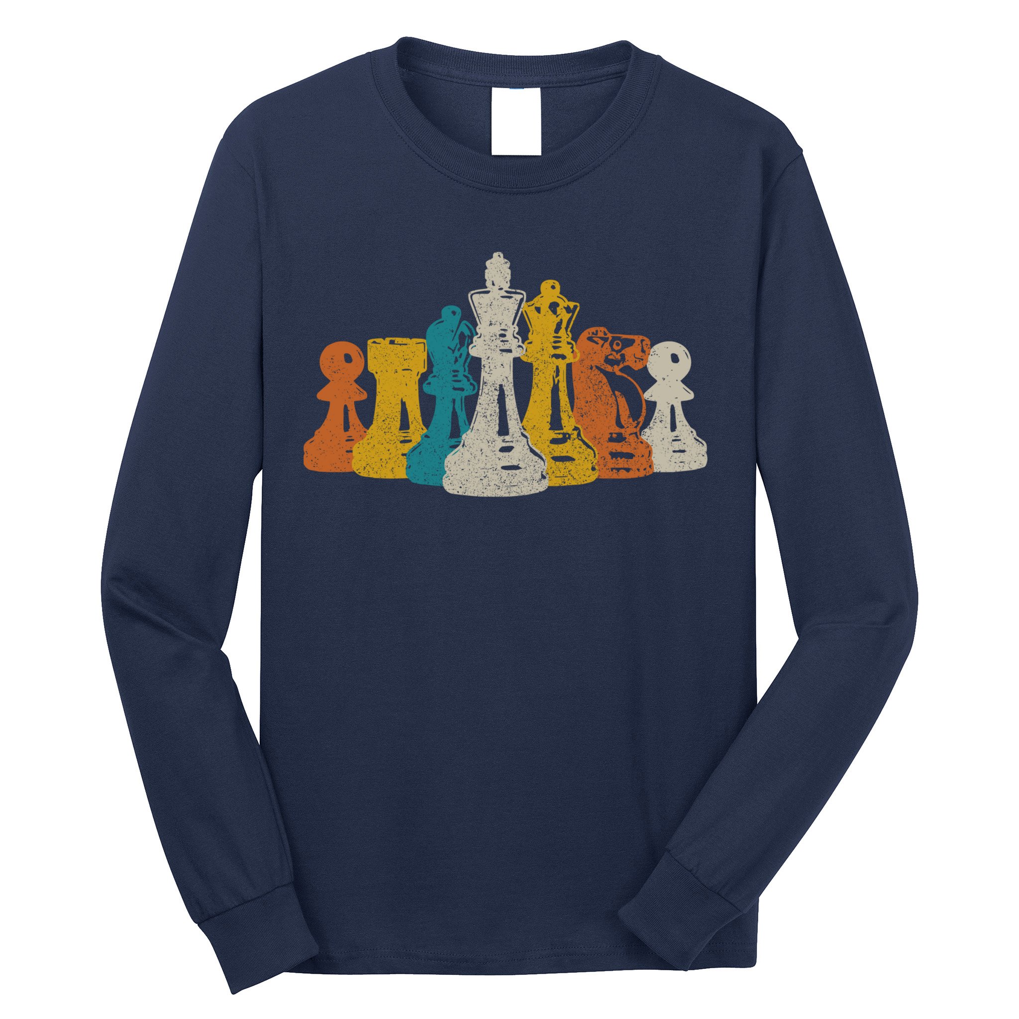 Chess Vintage Retro Chess Player Long Sleeve Shirt