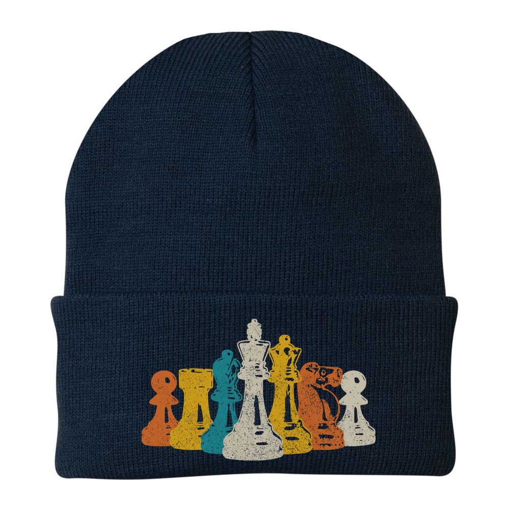 Chess Vintage Retro Chess Player Beanie