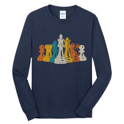 Chess Vintage Retro Chess Player Tall Long Sleeve T-Shirt