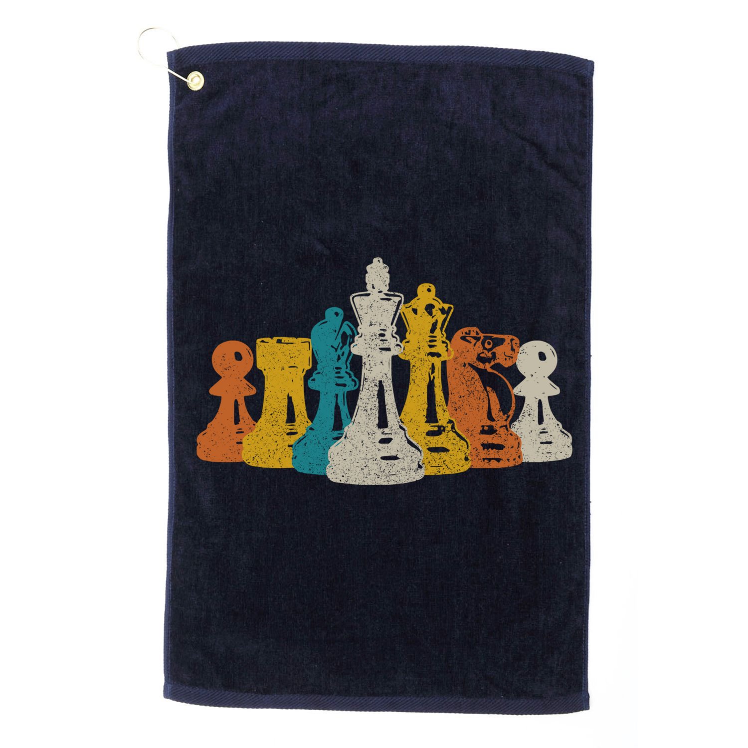 Chess Vintage Retro Chess Player Golf Towel