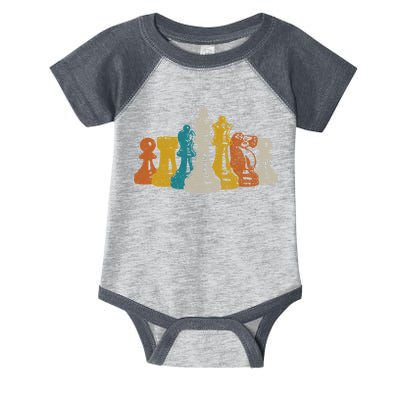 Chess Vintage Retro Chess Player Infant Baby Jersey Bodysuit